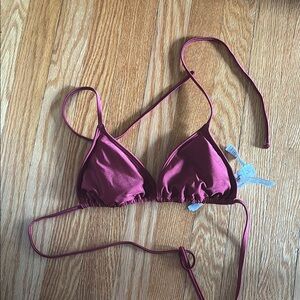 Abercrombie & Fitch Red Triangle Bikini Top